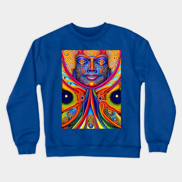 Dosed in the Machine (9) - Trippy Psychedelic Art Crewneck Sweatshirt by TheThirdEye
